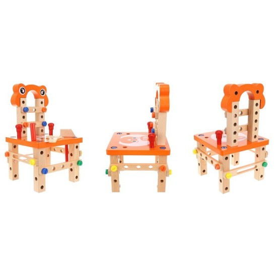 Laste puidust konstruktorikomplekt Tool, 3in1
